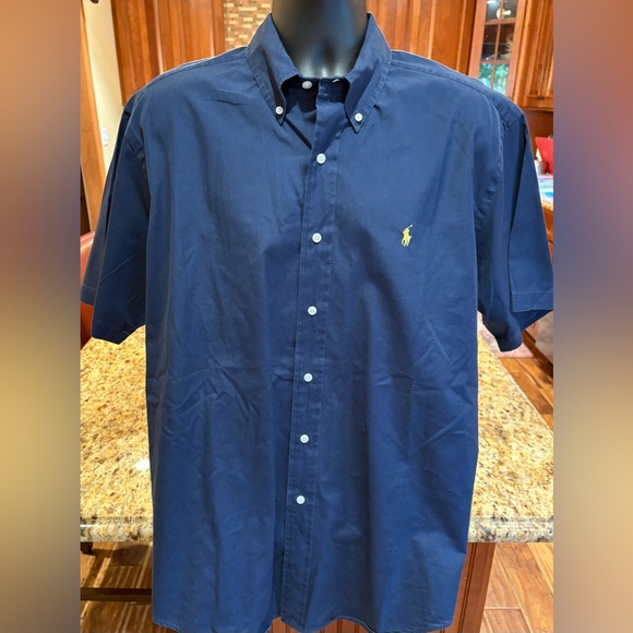 Ralph Lauren Other - Polo Ralph Lauren Men's short sleeve shirt. Sharp navy‎ blue with logo. Large